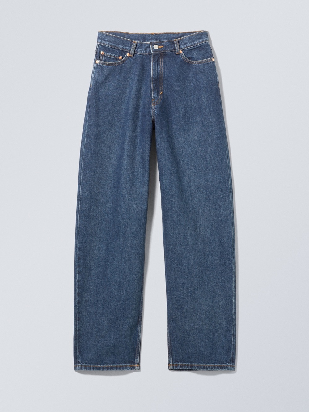 Weekday High-Rise Loose Jeans in Blue Denim